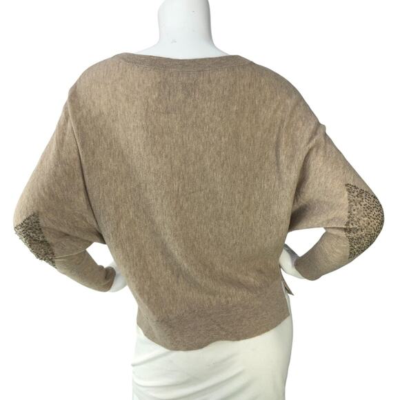 Zadig & Voltaire Sweater Womens Small Wool Cashmere Pullover Sequin Elbow Patch - Picture 7 of 16